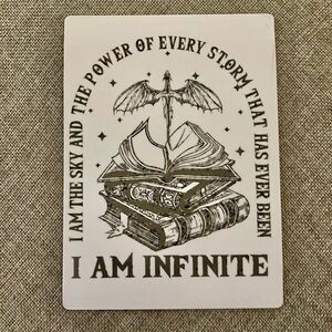 Fourth Wing “I Am Infinite” Rebecca Yarros Magnet
